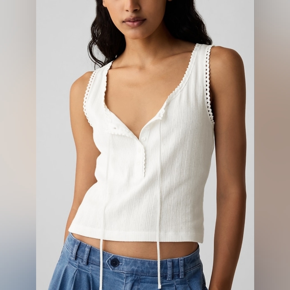 NWT Gap × DÔEN Pointelle Tank Top